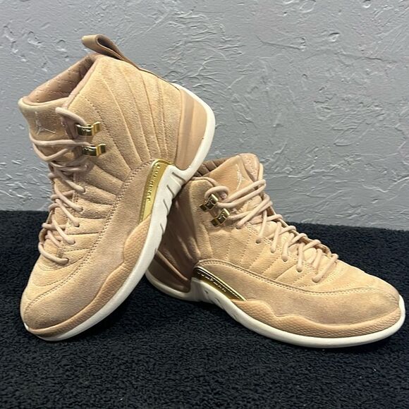 🔥🏀 Air Jordan XII Retro Vachetta Tan Women Sz 6.5 - Rare Special Edition - GUC - Picture 1 of 12